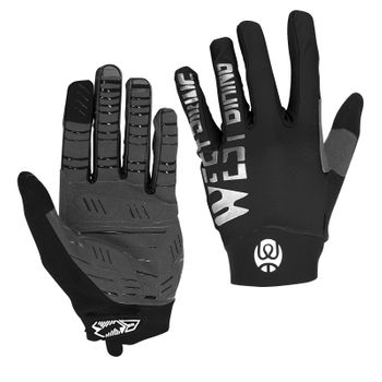 Guantes Bicicleta Táctiles Palma Antideslizante West Biking Xs Negro