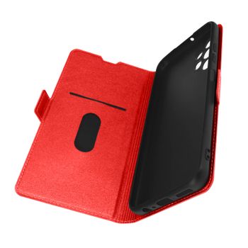 Funda Samsung A32 5g Tarjetero Soporte Vídeo Doble Lengüeta Rojo