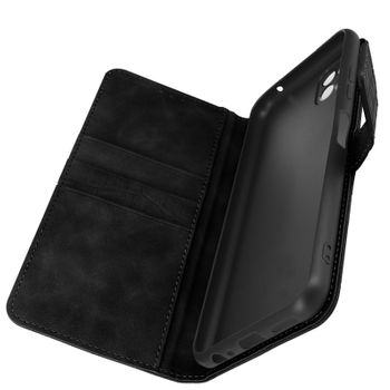 Funda Samsung Galaxy A22 5g Efecto Cocodrilo Tarjetero Soporte Vídeo Negro