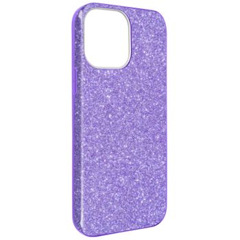 Funda Iphone 13 Mini Purpurina Extraíble Silicona Semirrígida Rosa