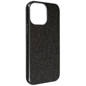 Funda Iphone 13 Pro Max Purpurina Extraíble Silicona Semirrígida Negro