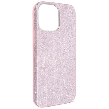 Funda Iphone 13 Pro Max Purpurina Extraíble Silicona Semirrígida Rosa