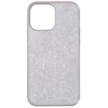 Apple Iphone 13 Pro Max Funda De Silicona De Lentejuelas Desmontable Plata