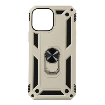 Funda Iphone 13 Antigolpes 2 Materiales Anillo Soporte Vídeo Dorado