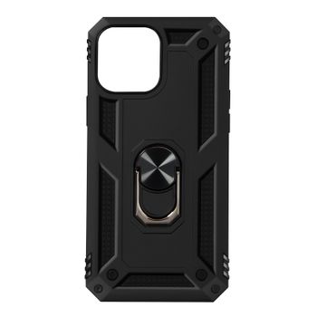 Funda Iphone 13 Pro Antigolpes 2 Materiales Anillo Soporte Vídeo Negro