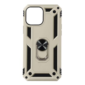 Funda Iphone 13 Pro Max Antigolpes 2 Materiales Anillo Soporte Vídeo Dorado