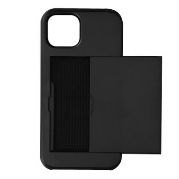 Funda Iphone 13 Pro Compartimento Tarjetas Corredero Antigolpes Defender Negro