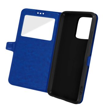 Funda Iphone 13 Pro Max Ventana Doble Soporte Vídeo Azul