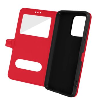 Funda Iphone 13 Pro Max Ventana Doble Soporte Vídeo Rojo