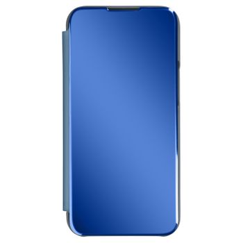 Funda Iphone 13 Pro Max Cierre Translúcido Espejo Soporte Azul