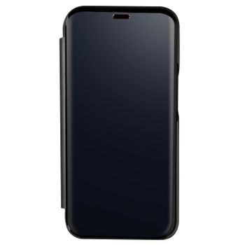 Funda Iphone 13 Pro Max Cierre Translúcido Espejo Soporte Negro