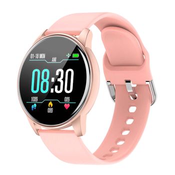 Reloj Inteligente Táctil Pantalla Redonda Hd North Edge Correa Silicona Rosa