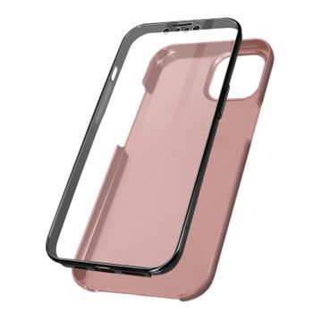 Funda Iphone 13 Pro Max Trasera Rígida Champán Delantera Flexible Transparente