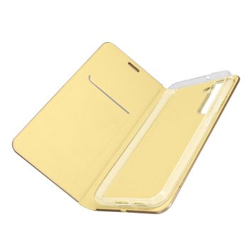 Funda Samsung Galaxy S22 Plus Tarjetero Soporte Forcell Luna Book Gold Dorado