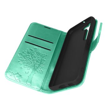 Funda Samsung Galaxy S22 Tarjetero Soporte Vídeo Mandala Árbol Forcell Verde