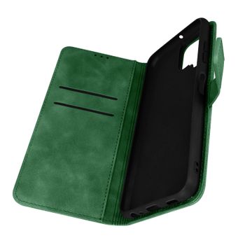 Funda Samsung Galaxy A22 Efecto Ante Tarjetero Soporte Vídeo, Forcell Verde