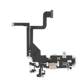 Conector Carga Lightning Micrófono Iphone 13 Pro Recambio Dorado