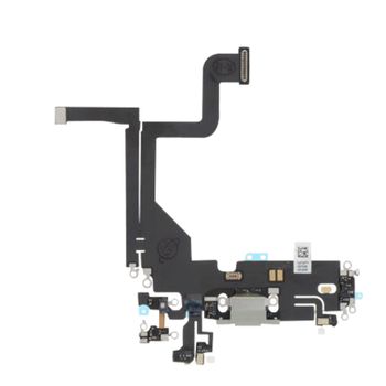 Conector Carga Lightning Micrófono Iphone 13 Pro Recambio Plateado