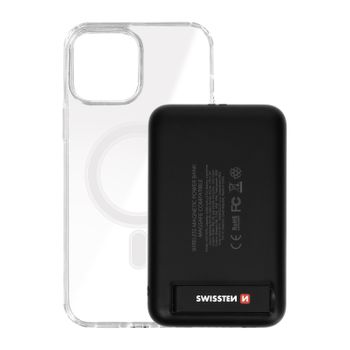 Funda Apple Iphone 12 Pro Max Y Powerbank 5000 Mah Magsafe Swissten Transparente