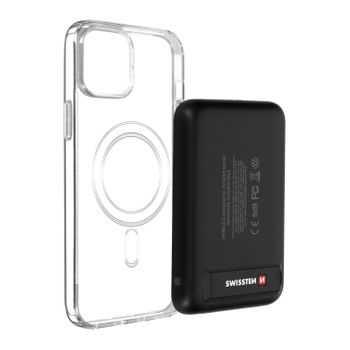 Carcasa Apple Iphone 12 Mini Y Powerbank 5000 Mah Magsafe Swissten Transparente
