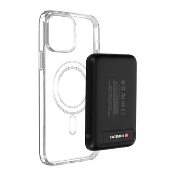 Carcasa Apple Iphone 13 Pro Y Powerbank 5000 Mah Magsafe Swissten Transparente
