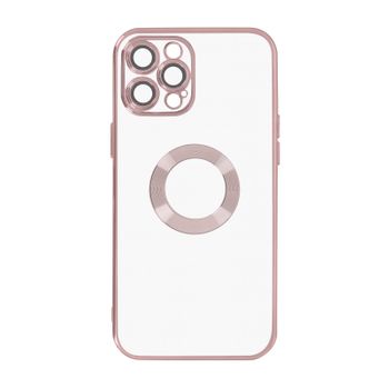 Funda Iphone 13 Pro Silicona Cámara Cubierta Transparente Contorno Rosa