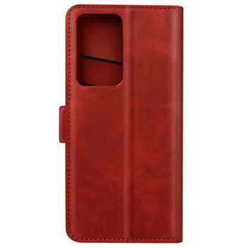 Funda Tarjetero Vivo V76 5g Doble Lengüeta Magnética Función Soporte Roja