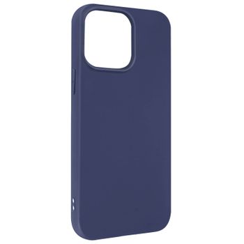 Carcasa Apple Iphone 14 Silicona Flexible Acabado Mate Anti-huellas Azul