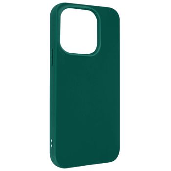 Carcasa Apple Iphone 14 Pro Silicona Flexible Acabado Mate Anti-huellas Verde