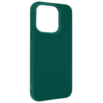 Carcasa Apple Iphone 14 Pro Max Silicona Flexible Acabado Mate Antihuellas Verde