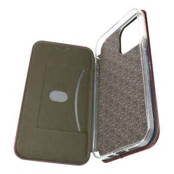 Funda Iphone 14 Pro Polipiel Tarjetero Soporte Vídeo - Burdeos