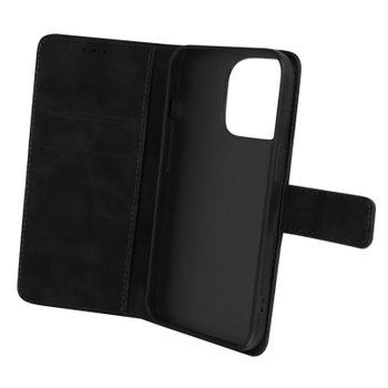 Funda Iphone 14 Pro Tarjetero Soporte Vídeo Efecto Mate Soft Touch Negro