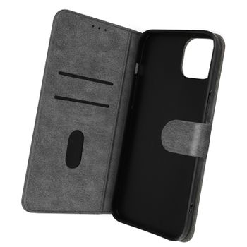 Funda Iphone 14 Solapa Tarjetero Función Soporte Vídeo Gris