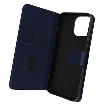 Funda Iphone 14 Pro Solapa Tarjetero Función Soporte Vídeo Azul