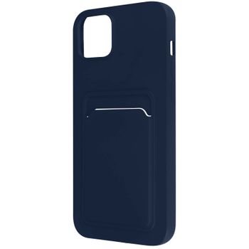 Carcasa Iphone 14 Plus Silicona Flexible Tarjetero Forcell Azul