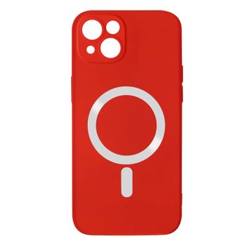 Funda Iphone 14 Plus Plus Compatible Magsafe Acabado Tacto Suave Rojo