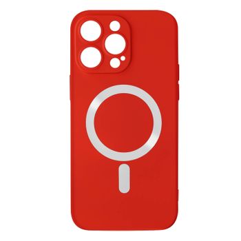 Funda Iphone 14 Pro Compatible Magsafe Acabado Tacto Suave Rojo