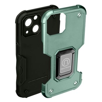 Carcasa Iphone 14 Plus Antigolpes Híbrido Con Anilla De Soporte Magnética Verde
