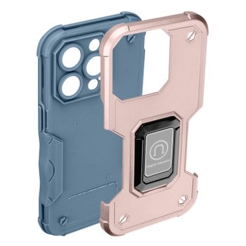 Carcasa Iphone 14 Pro Max Antigolpes Híbrida Anilla Soporte Magnética Rosado