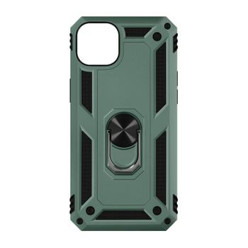 Funda Iphone 14 Antigolpes 2 Materiales Anillo Soporte Vídeo Verde