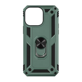 Funda Iphone 14 Pro Antigolpes 2 Materiales Anillo Soporte Vídeo Verde