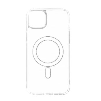 Carcasa Iphone 14 Bimaterial Antigolpes Compatible Magsafe Transparente