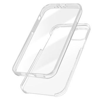 Carcasa Iphone 14 Plus Completa Trasera Rígida Y Delantera Flexible Transparente