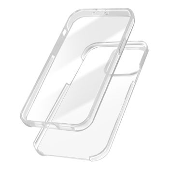 Carcasa Iphone 14 Pro Completa Trasera Rígida Y Delantera Flexible Transparente