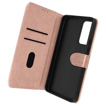 Funda Xiaomi 12t Y 12t Pro Tarjetero Soporte Vídeo Oro Rosa