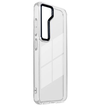 Carcasa Rígida Para Samsung S23 Esquinas Reforzadas, 0,3mm Transparente / Azul