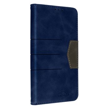 Funda Para Galaxy S23 Tarjetero Y Soporte Vídeo Polipiel Bicolor Azul Oscuro