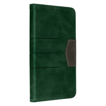 Funda Para Galaxy S23 Tarjetero Y Soporte Vídeo Polipiel Bicolor Verde Oscuro