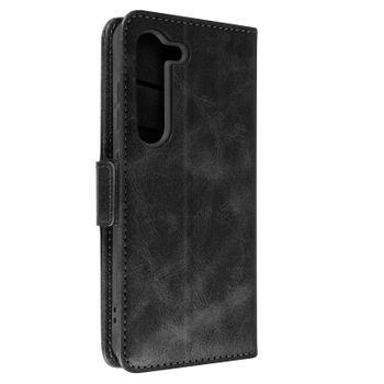 Funda Para Samsung Galaxy S23 Tarjetero Dibujo Línea Función Soporte Negro