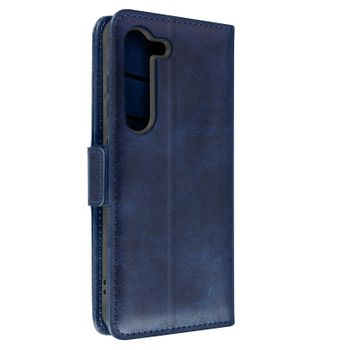 Funda Para Samsung Galaxy S23 Tarjetero Dibujo Línea Función Soporte Azul-marino